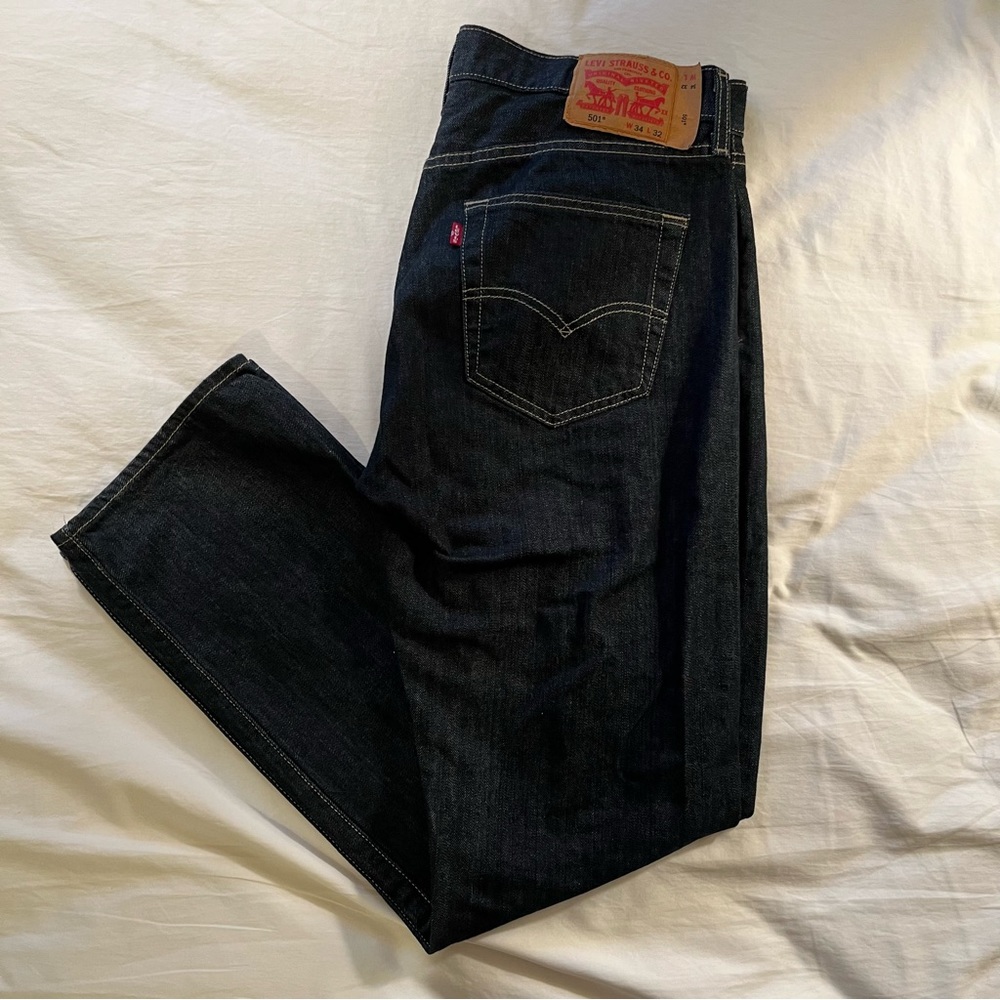 Levi's 501 Dark Blue Vintage Jeans 34W 32L
